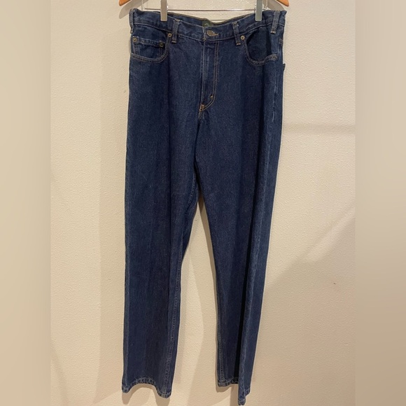 Eddie Bauer Men's Deep Blue Straight Jeans - Picture 1 of 4